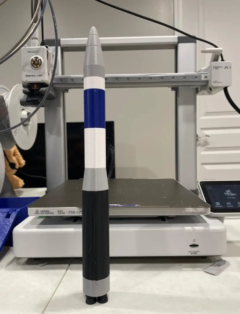 1:60 Scale Replica 3D Printed Minuteman 3  Model Non-Functional Collectible Display Piece