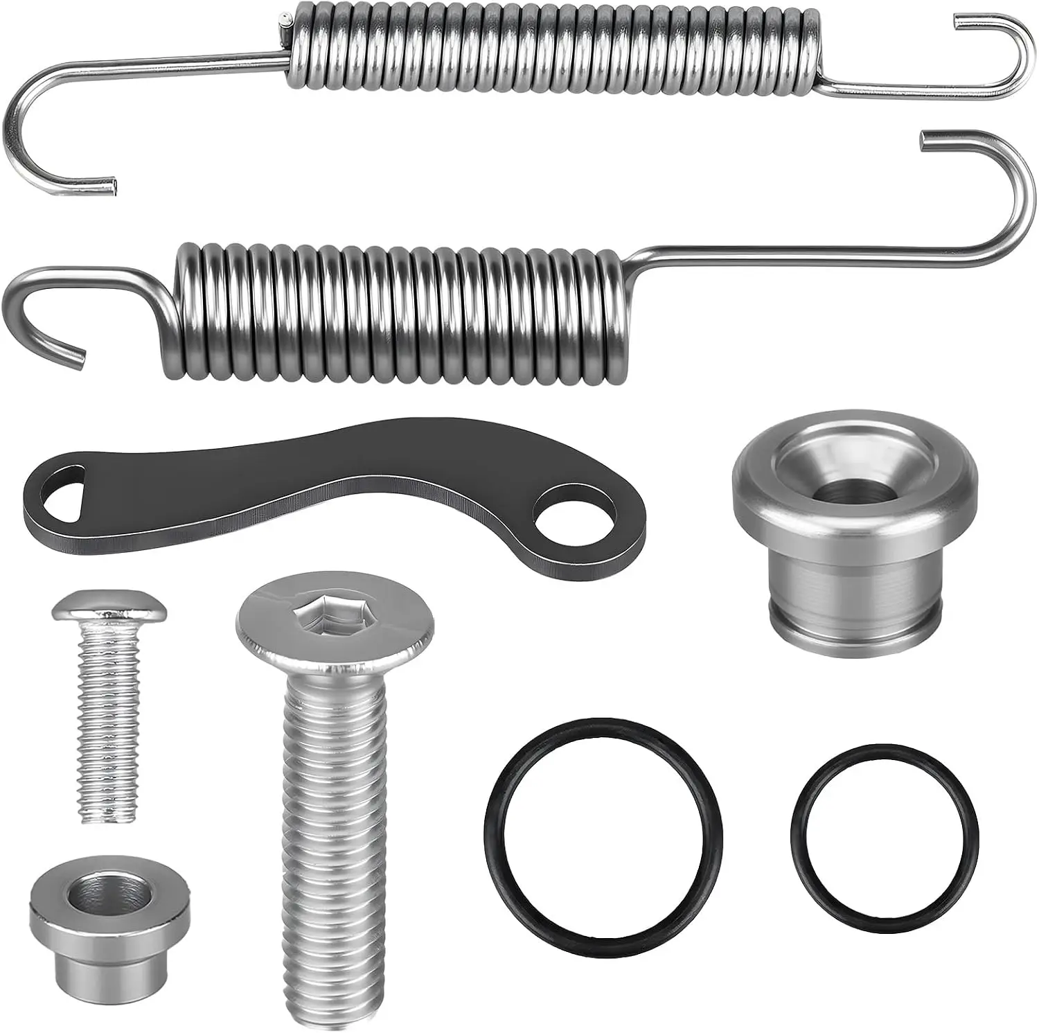 Motorcycle Side Stand Spring Kit Stainless Steel Kick Stand Spring Bolt Kit Side Stand Bolt Kit Silver For Boat Parts Off Road