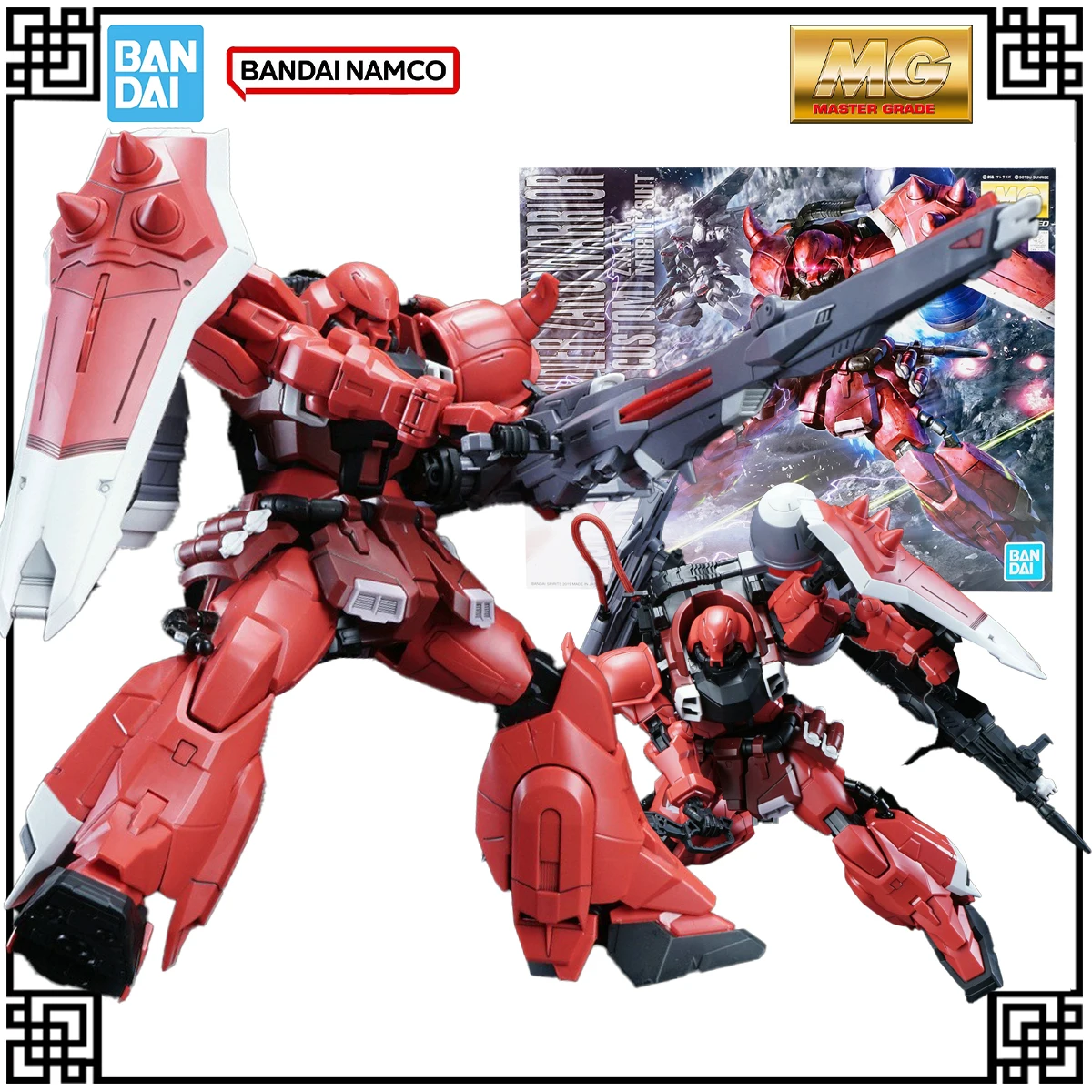 

In Stock Genuine Bandai Original Gundam Model Kit MG 1:100 Zaku Warrior Mechani Action Figures Toys Children's Christmas Gifts