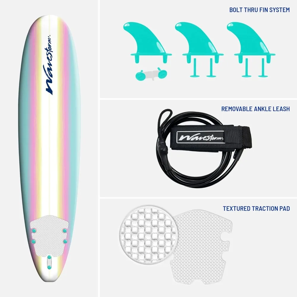 Classic Soft Top Foam 8ft Surfboard