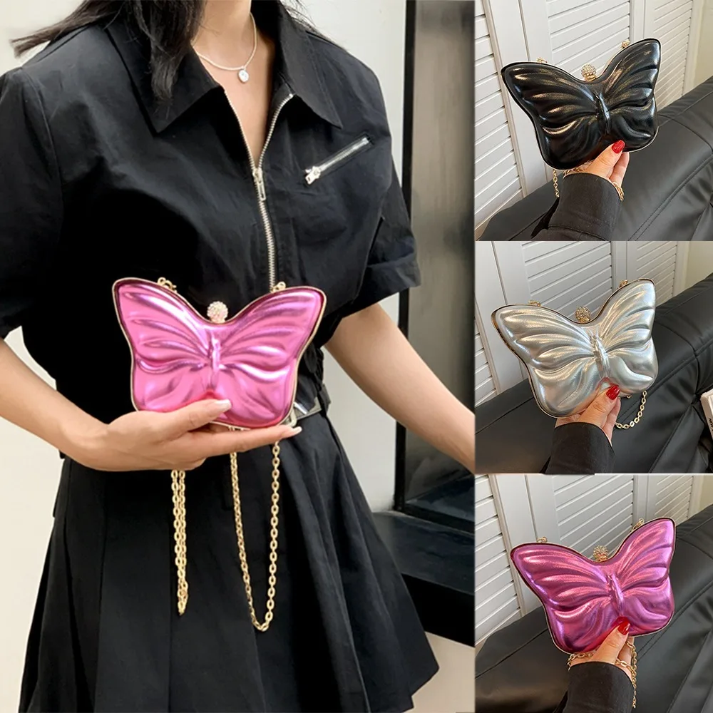 Bolso de hombro con forma de mariposa brillante para mujer, bolso de mano clásico para cena, bolso de banquete Formal para boda, fiesta de graduación