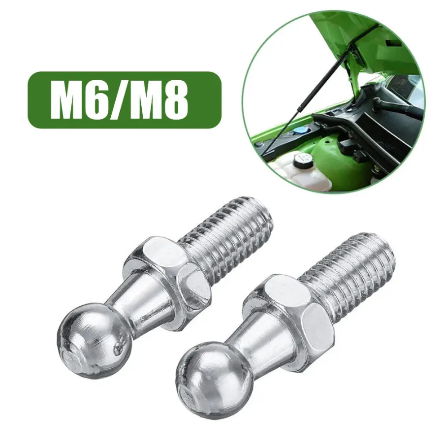 2x 10mm Universal Car Auto Boot Bonnet Gas Strut End Fitting Connector Ball Screw Bolt Pin Joint Valve for Spring Lift Supports