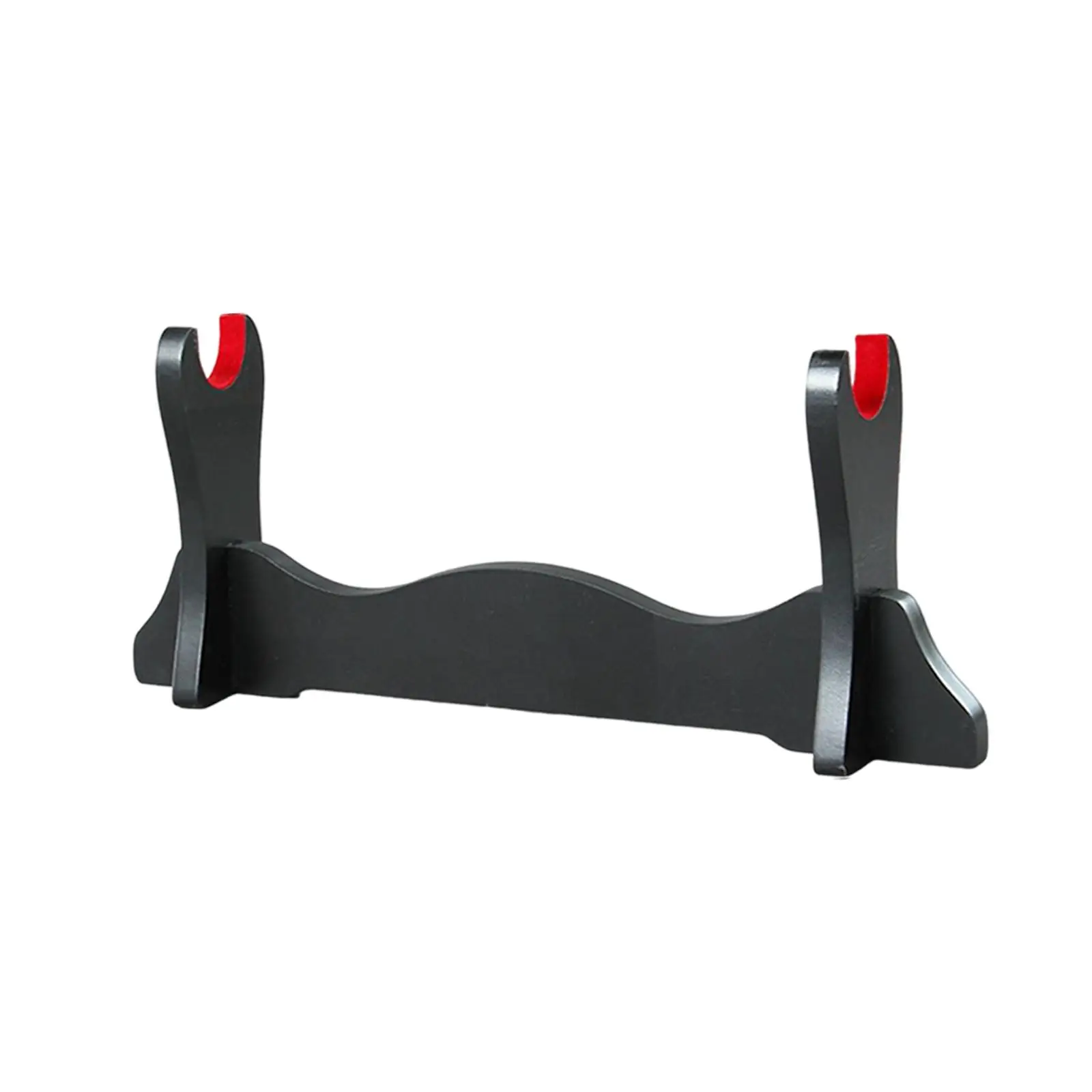 Wooden Display Stand Durable Flute Holder Desktop Rack Single Instrument Bracket Shelf Organizer for Home Office Decoration