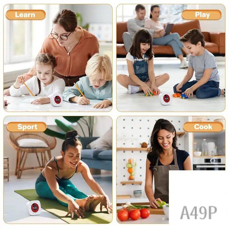 

P4-Visual Timer For Kids,Digital Timer With 60-Minute Countdown, Silent Timer For Desk Timer Clock For Studying, Teaching B Dura
