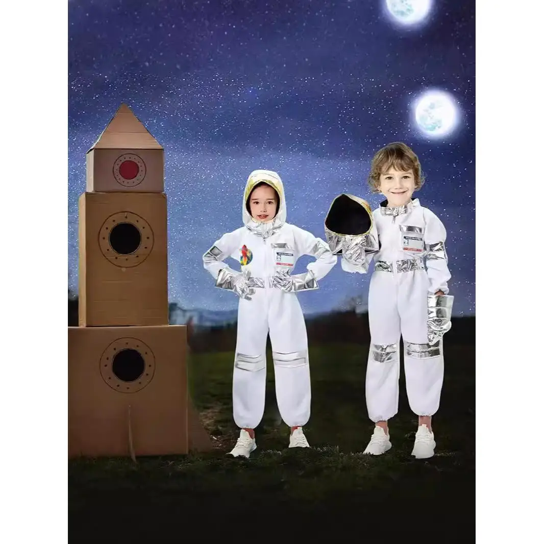Kostium kosmonauty dla dzieci na Halloween, przebranie na występy, strój astronauty na festiwal, łatwy w użyciu strój sceniczny