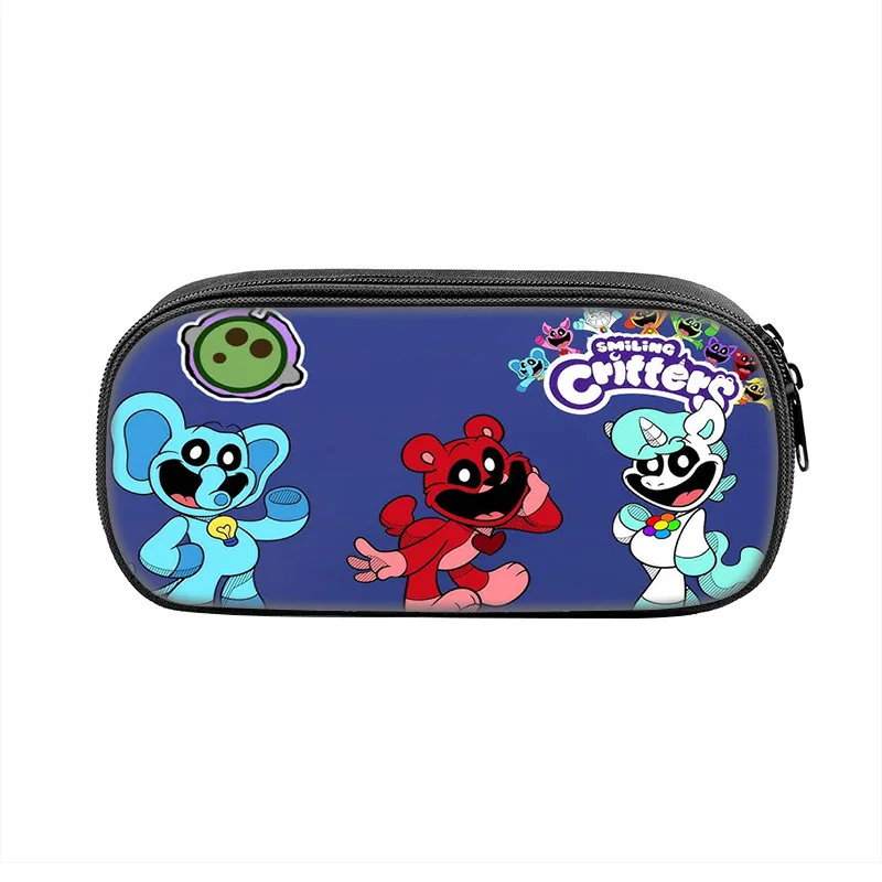 Smiling Critters Pencil Case High Capacity Pomni Pen Case Pencil Bag Printed School Pen Pouch Student Stationery Gift