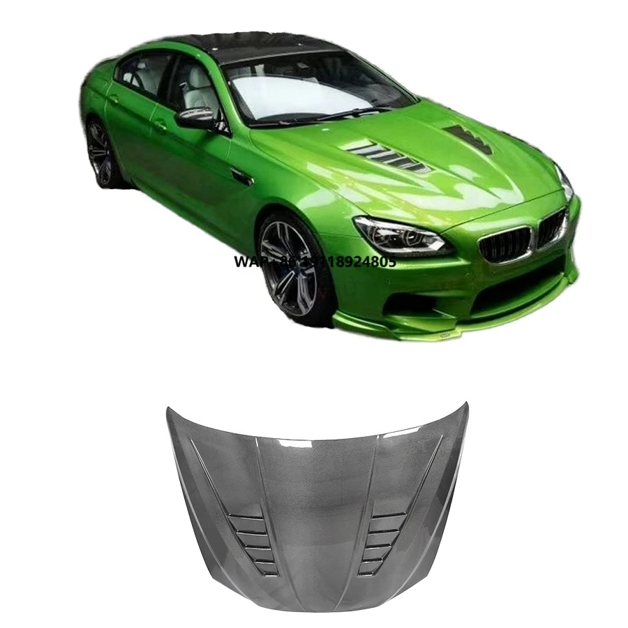

For 6 Series F06 M6 F12 F13 2011-2016 Real Carbon Fiber Engine Hood New Front Hood Bonnet Cover with Included Screws