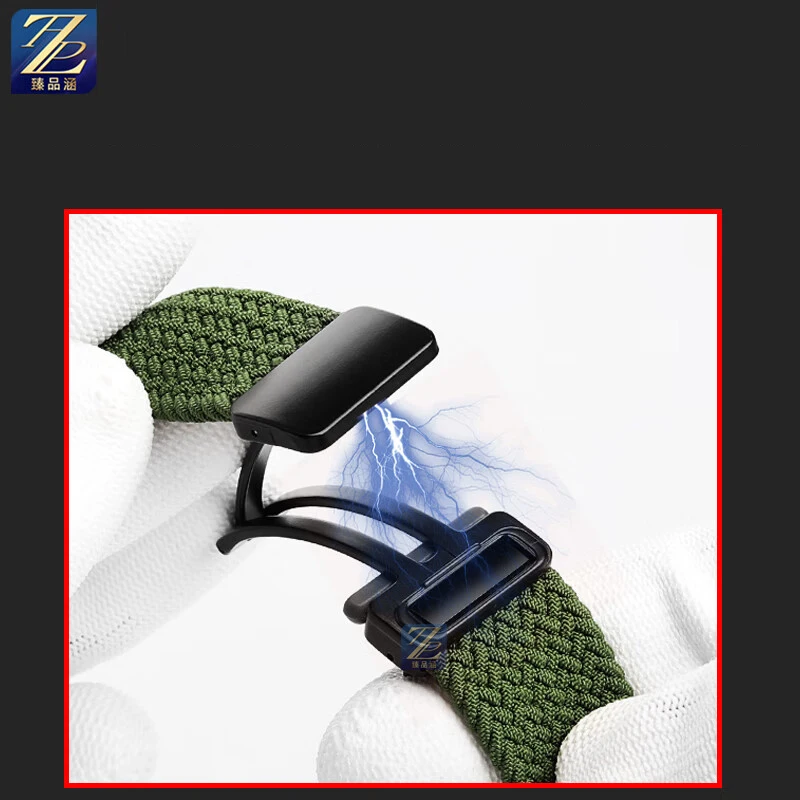 For Casio Watch 5672 MTG-B3000BD-1A2/D/B-1A Modified Magnetic Quick Release Braided Nylon Canvas Watchband men strap Accessories