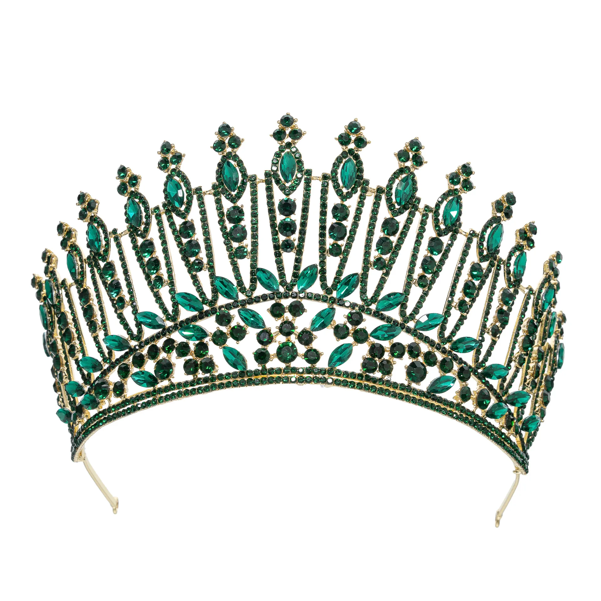 Baroque Women's Crowns For Queen Large Crystal Bridal Tiara Crown For Pageant Miss Universe Party Wedding Hair Jewelry Headdress