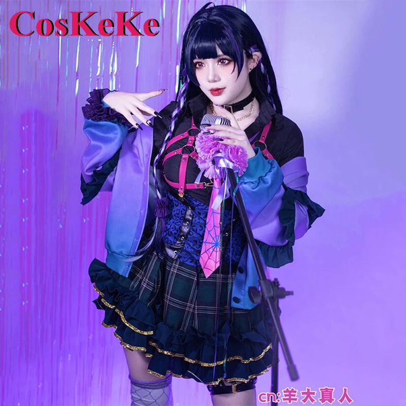 CosKeKe Meloco Kyoran Cosplay Anime Vtuber Nijisanji XSOLEIL Kostüm Süße Nifty Schöne Kleid Halloween Party Rolle Spielen Kleidung