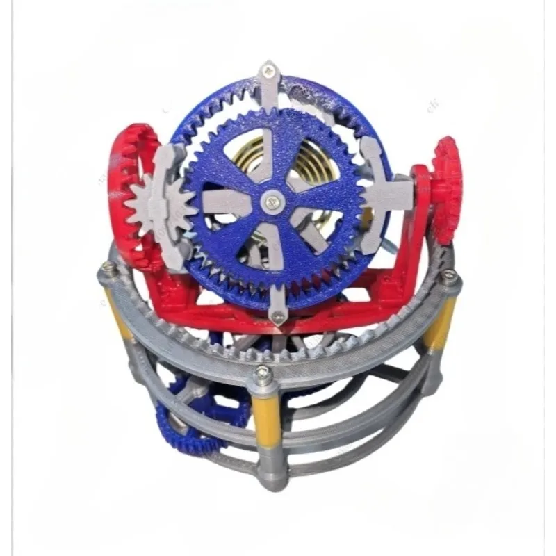 3D Printed Model Tourbillon Model Mechanical Pendulum Clock Internal Structure Principle DIY Production Clockwork Power Ornament