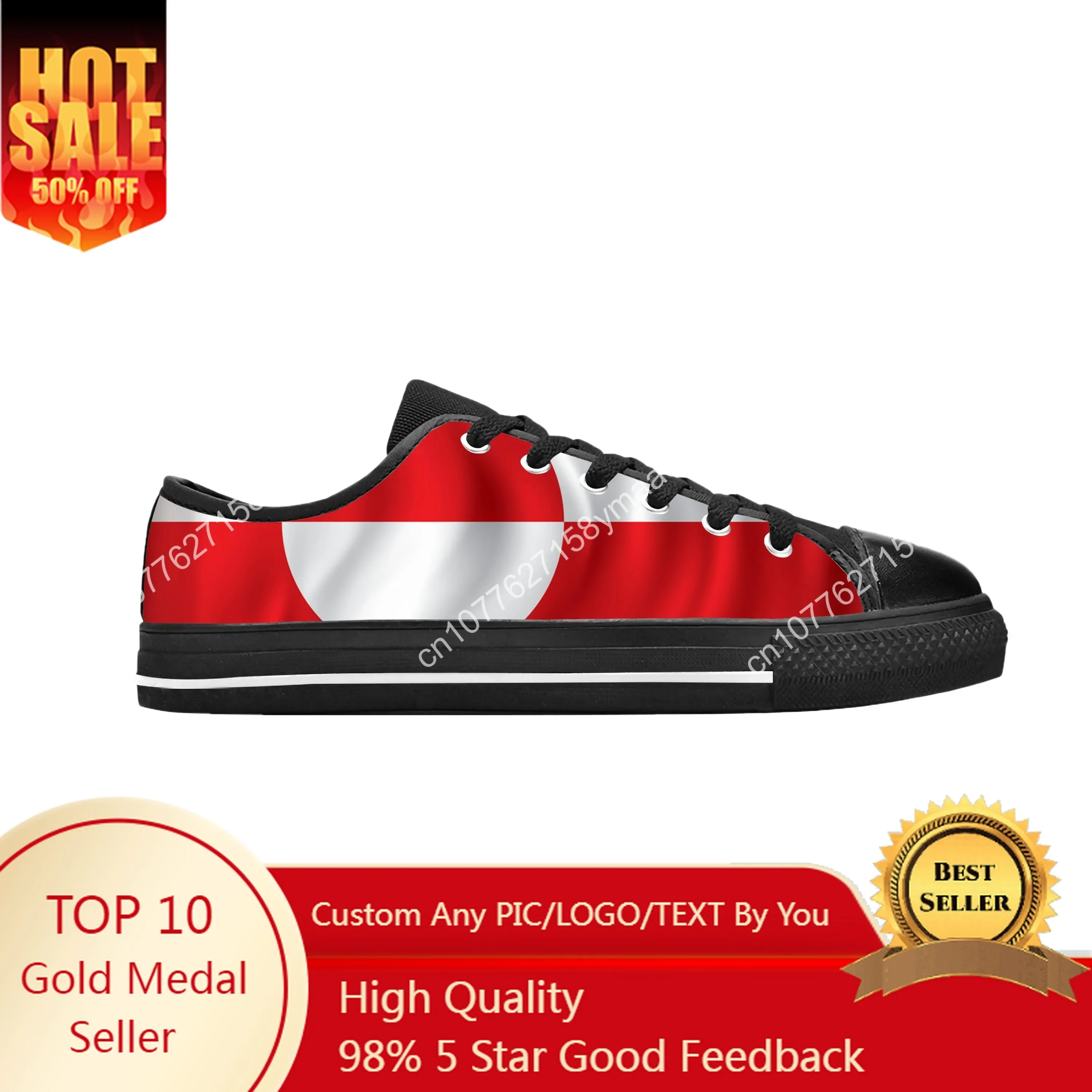 

Greenland Flag Patriotic Pride Denmark Danish Cool Casual Cloth Shoes Low Top Comfortable Breathable 3D Print Men Women Sneakers