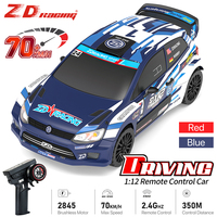 ZD Racing RC Car 1:12 Scale RX12 Brushless Car 70KM/H Car 4WD 2200mAh 350M Rally Vehicle