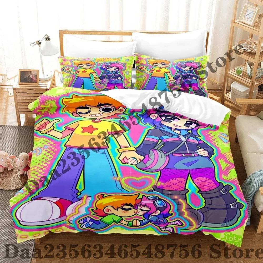 Scott Pilgrim Takes Off Bedding Set Single Twin Full Queen King Size Bed Set Adult Kid Bedroom Duvetcover Sets Bed Sheet Set