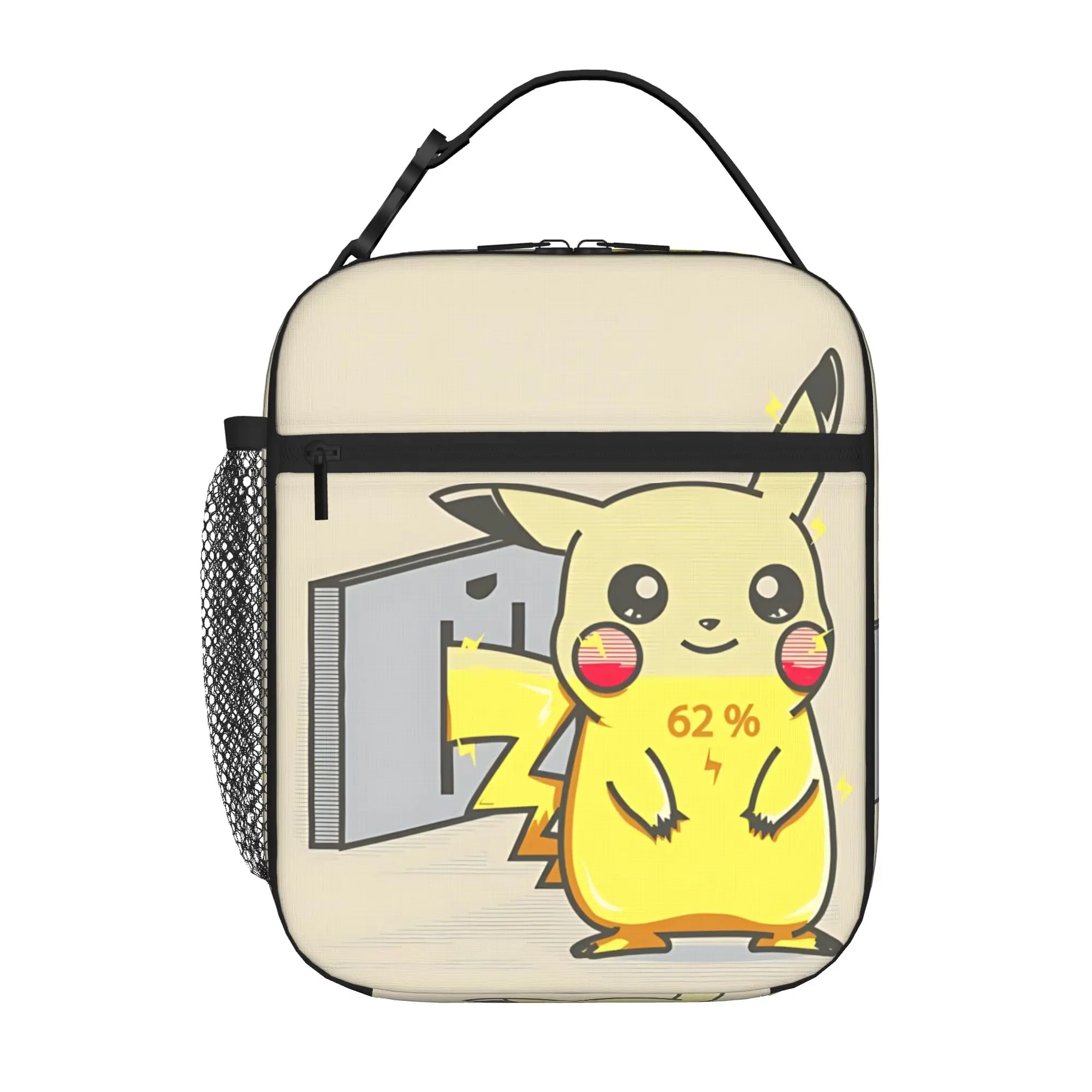 Cartoon Pokemon Theme Large Capacity Thermal Insulation Lunch Bag Ice Pack Rice Bag Pikechu Like Food Storage Picnic Bags Tote