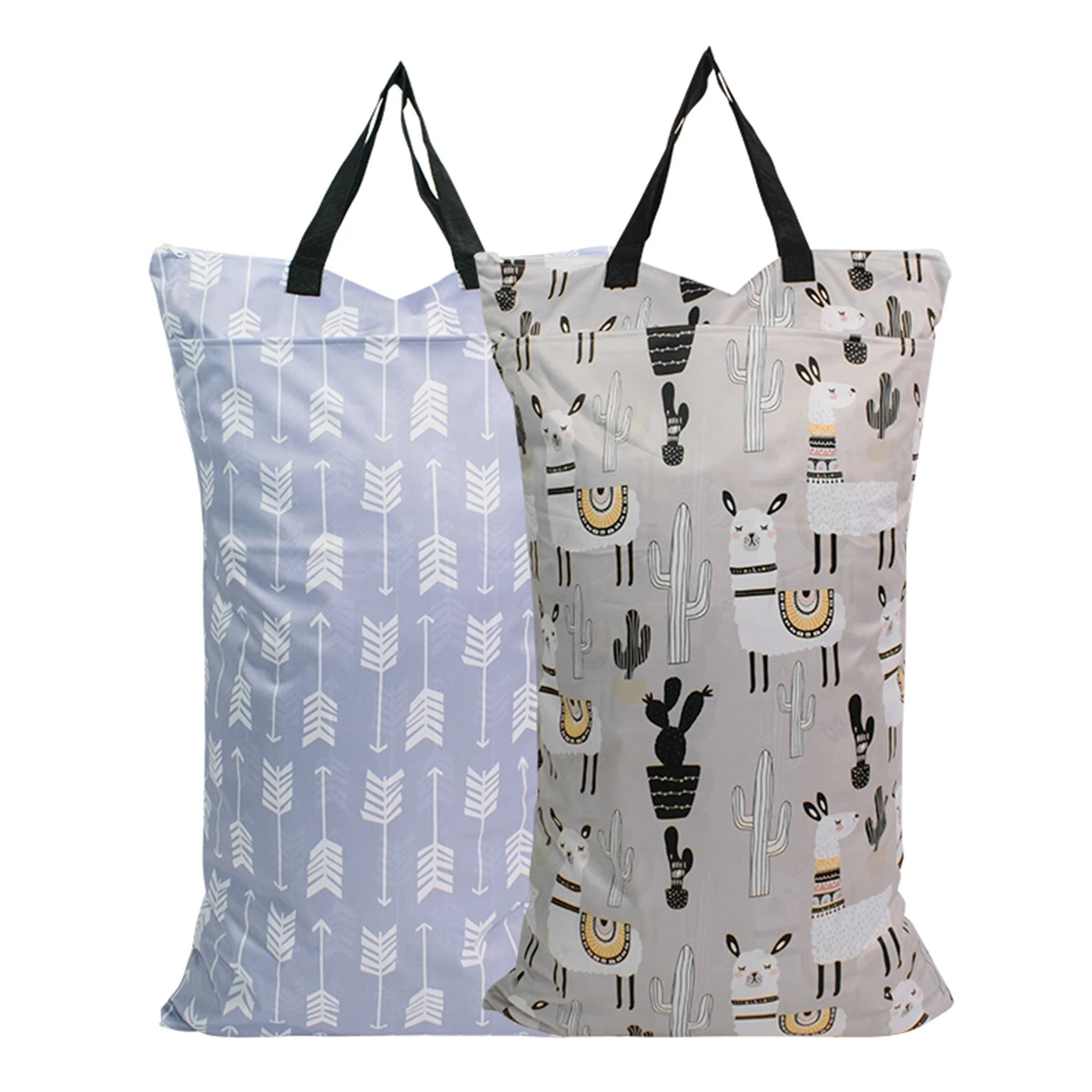 1Pc Pail Liner Lager Size Polyester PUL Waterproof Baby Bags 40*70cm Big Size Double Packet Diaper Wet Bag