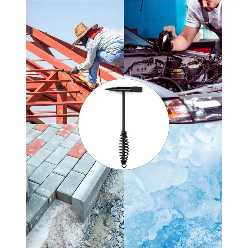 1 PC スプリングハンドル溶接チッピングハンマー電気溶接氷とスラグタッピング錆除去尖ったハンマーハードウェアツール