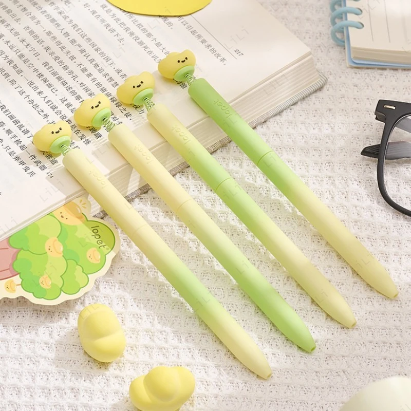 Fun and Interesting Spring Pen Gold Ingot Shaped Retractable 0.5mm Black Ink Neutral Pen Student Fun Stationery