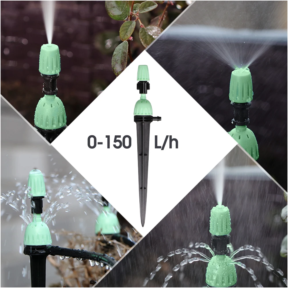 MUCIAKIE 30-50M Misting Spray Drip Irrigation System 2-IN-1 Watering Smart Kit Garden Patio Greenhouse Irrigator Tool Adjustable