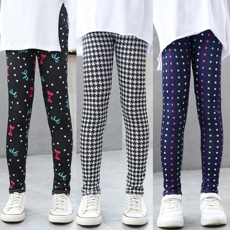 4-13Y Girls Pants Autumn Winter Children Trousers Warm Leggings Thicken Velvet Star Print Kids Pants Baby Girl Keep Warm Legging