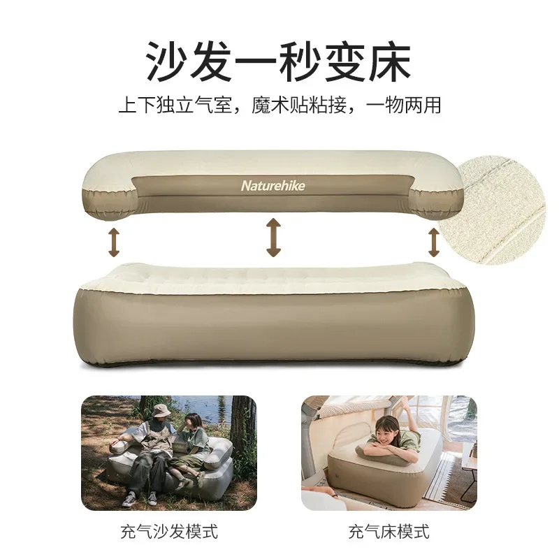 Imagem -03 - Naturehike-outdoor Tpu Inflável Duplo Sofá Camping Floatation Cama Preguiçoso Airbed Nh22fcd06