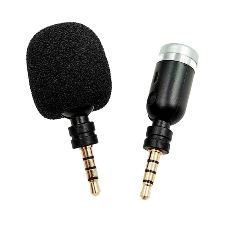 DX62 Portable Mini Microphone Mic 3.5mm Aux Mono / Stereo / 4 Pole Metal Capacitance Microphone for Mobile Phone Computer