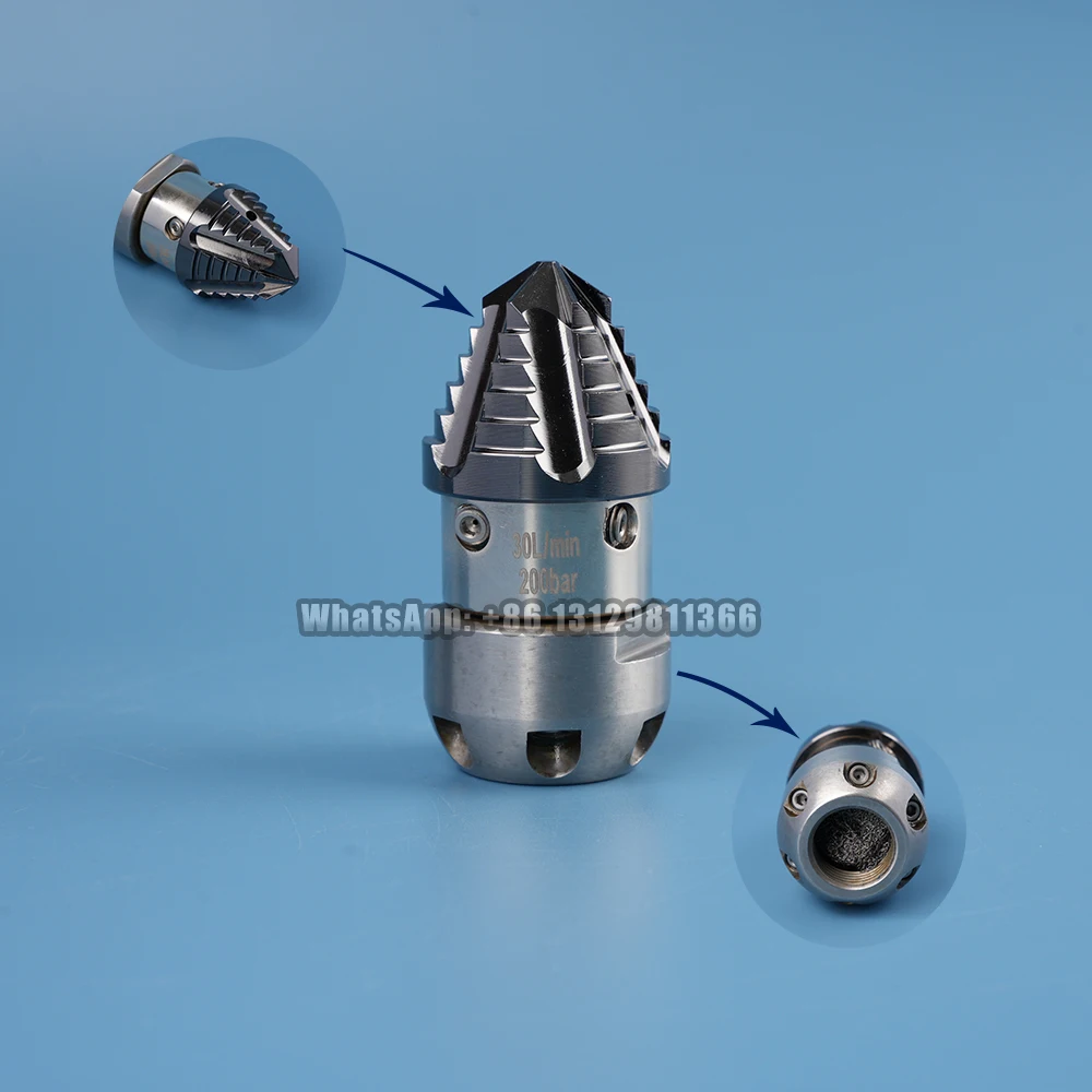 

1/2 Female Rotating Nozzle High Pressure Rotating Nozzle Sewer High-Pressure Cleaning Water Gun Nozzle Sludge Cleaning Nozzle