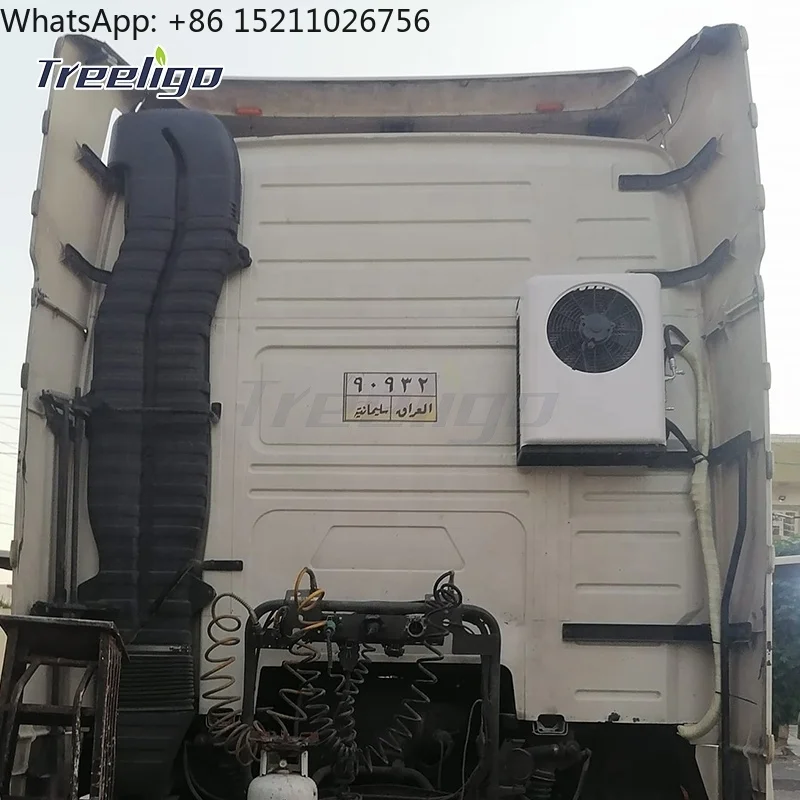 Aire Acondicionado 12v 24v Dc Camión Sleeper Semi Aparcamiento Aire acondicionado para Rv Coche