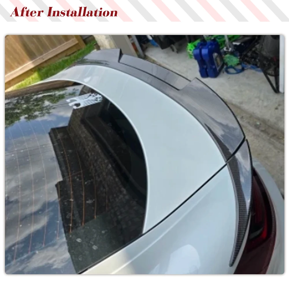 For Volkswagen VW Arteon CC Hatchback 2019UP Real Carbon Fiber Rear Boot Lid Highkick Wing Lip Car Rear Trunk Raing Spoiler