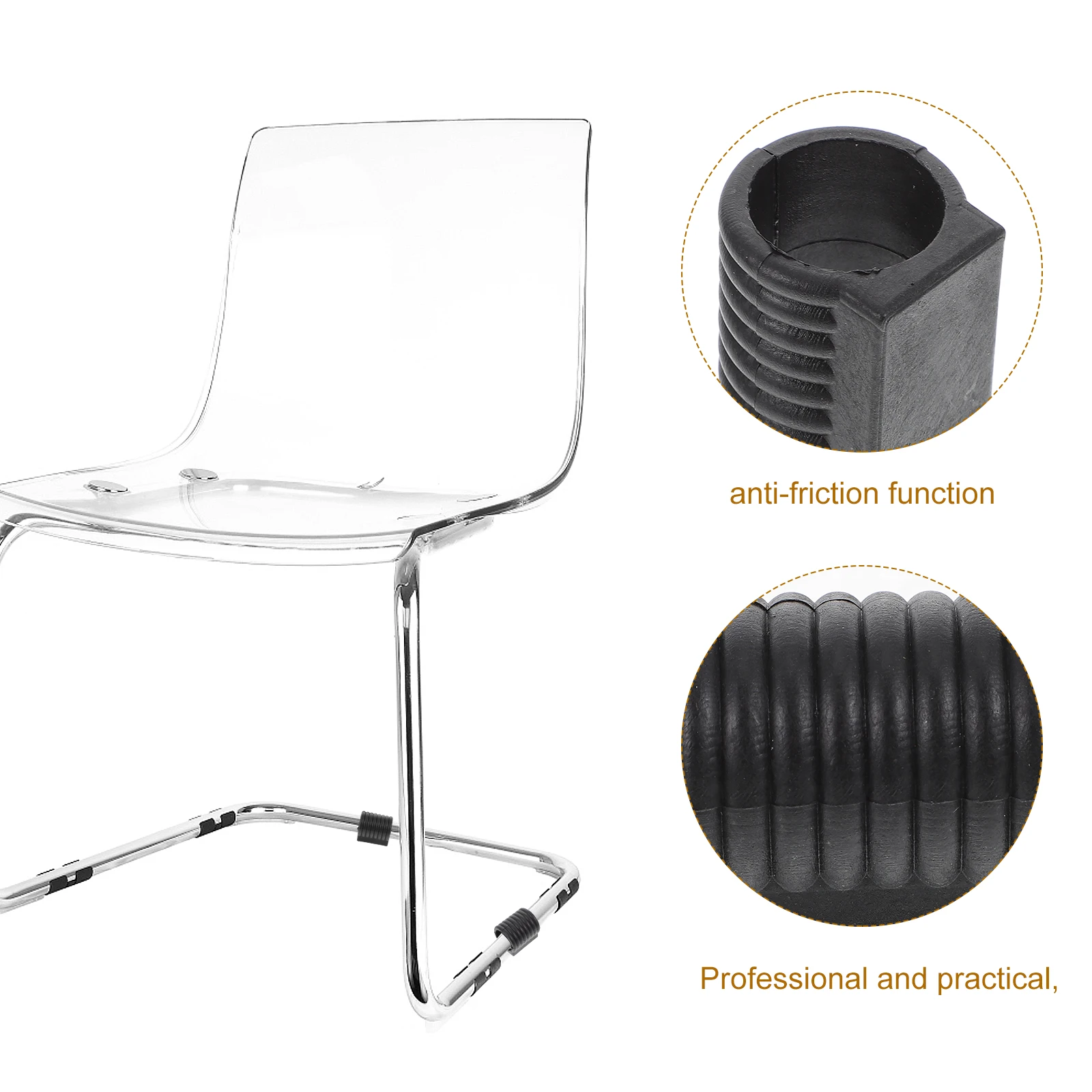 

50Pcs Chair Leg Caps Plastic Furniture Feet Caps Easy Install No Adhesive Non-Slip Chair Feet Pads Floor Protectors