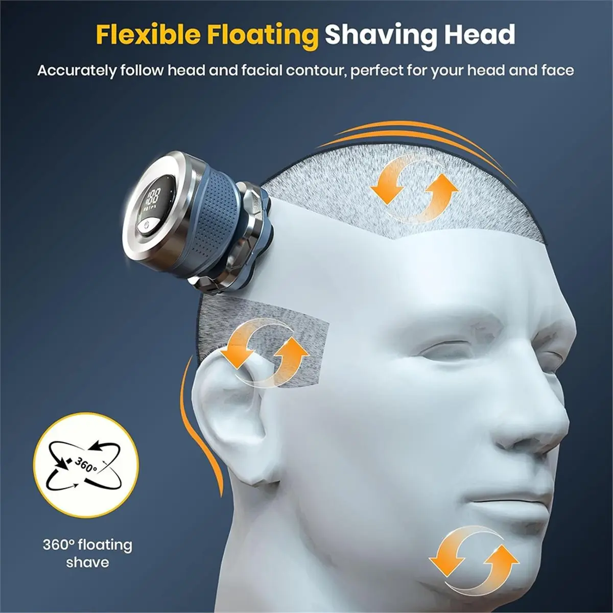 update. 7D Head Shaver Magnetic Head Shavers for Bald Men IPX7 Waterproof Floating Cutter Wet/Dry Electric