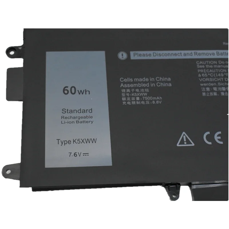 CSMHY New K5XWW Laptop Battery For DELL Latitude 5289 7389 7390 E5289 E7389 2-in-1 Series Notebook 71TG4 725KY N18GG 7.6V 60WH