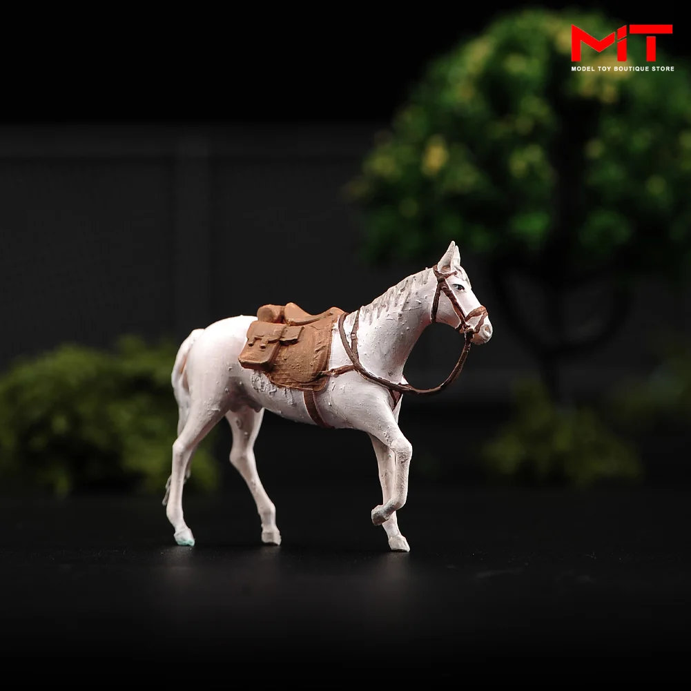 Miniatures Figurine 1/87 1/64 1/43 White Dragon Horse Model Micro Figures Dolls Creative Scene Props Collection Decoration Gifts