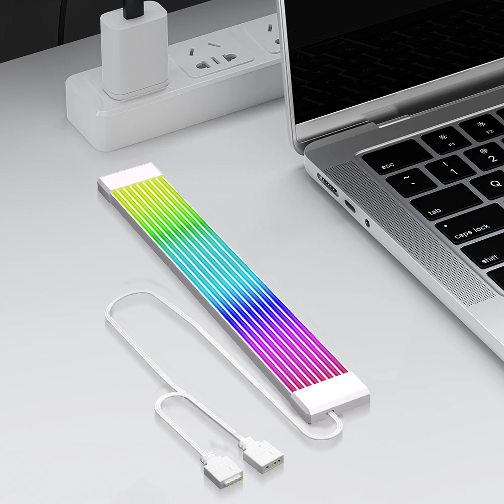 Câble de carte mère ARGB 5V 3 broches, Extensions de câble PSU RGB 8 broches 24 broches, bande lumineuse LED Flexible, Kit de bricolage pour alimentation d'ordinateur