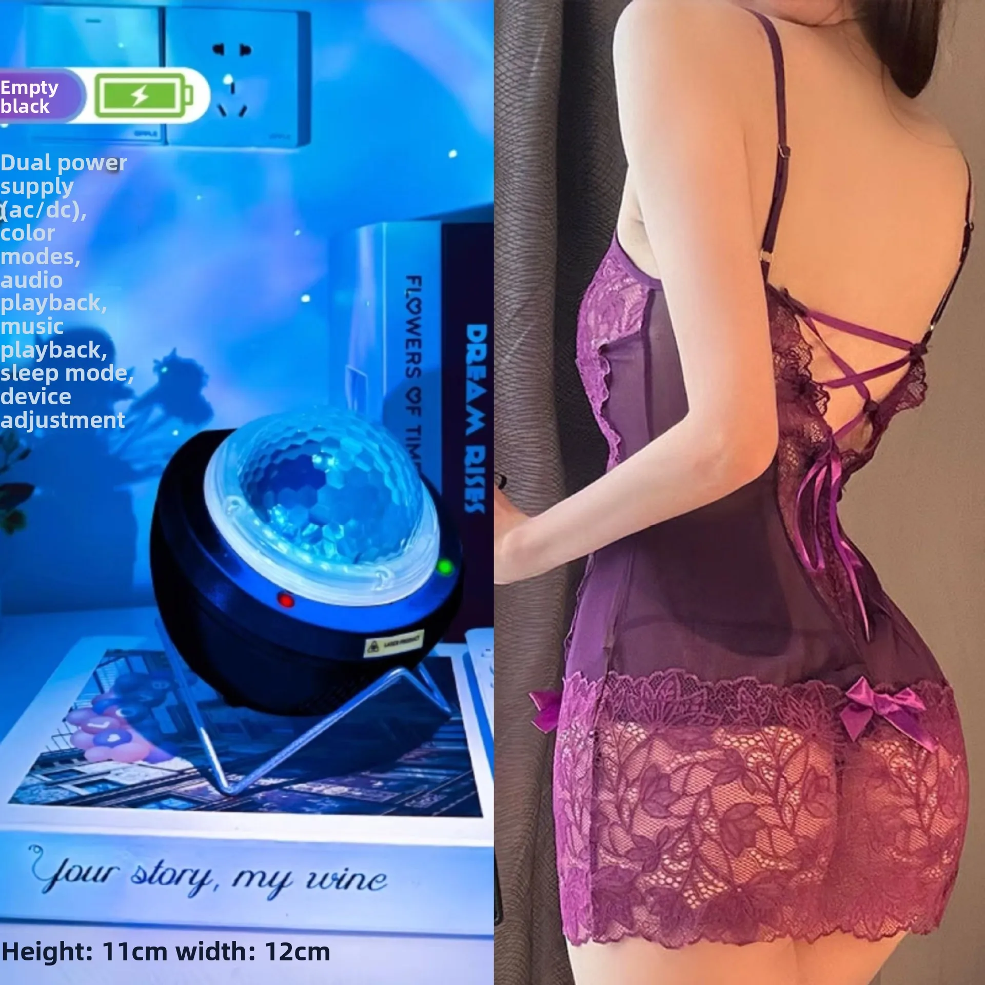 2026 Nouvelle lumière d'ambiance pour chambre à coucher, chambre de couple romantique, lumière premium, prend en charge la lecture Bluetooth, envoyer une chemise de nuit sexy gratuite