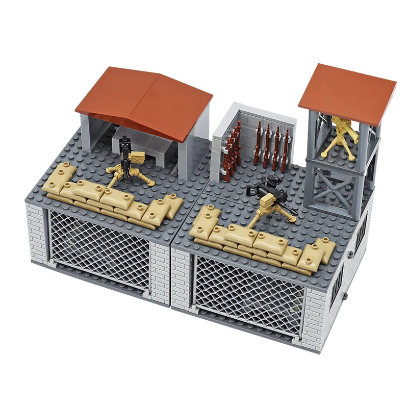 MOC Militaire Beperkte Gebied Bouwstenen Speelgoed Getransformeerde Wapens Bakstenen Speelgoed Bouw Blokken Speelgoed voor Jongens Geschenken