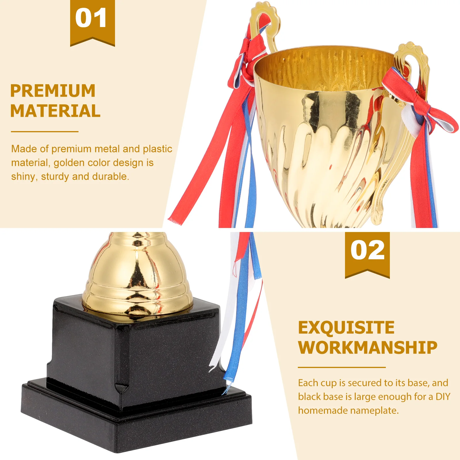 

Golden Cup Multi-Function Award Champion Trophy Competition Sports Supply Decorative Prize Trophy s Adults Party Corporate