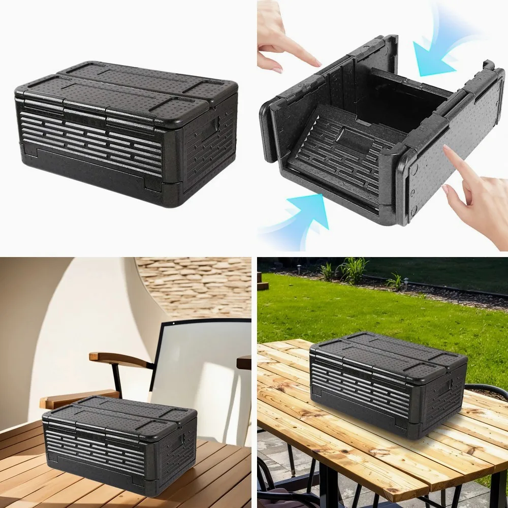 

Top Load Camping Insulated Cooler Box - Multipurpose Foldable Fresh Storage for Outdoor Catering & Transport
