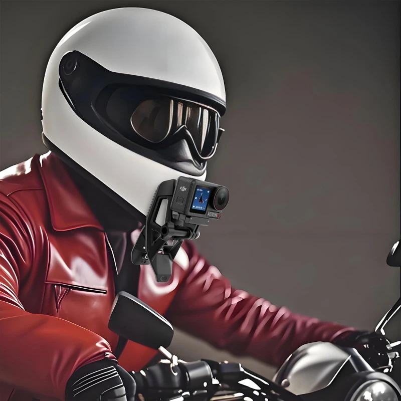 Uniwersalny uchwyt na kask motocyklowy z mocowaniem na brodę do DJI Osmo 360/Action5 PRO/4/3/GoPro 13 oraz do kamer sportowych Insta360 X5/Ace Pro2 — zdjęcie produktu 6
