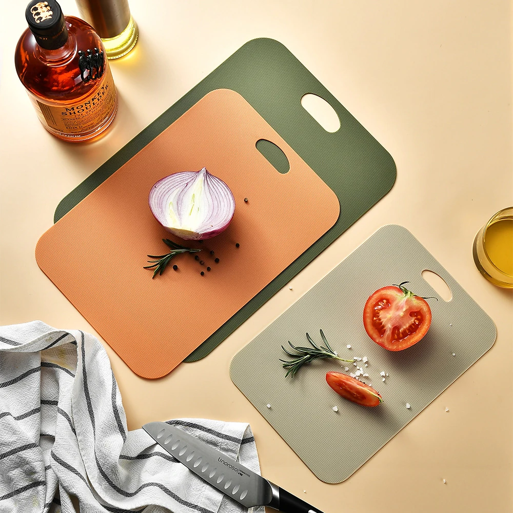 1/3Pcs Kitchen Tools Multicolor Easy To Clean Nonslip Plastic Chopping Board Food Cutting Block Mat Tool Kitchen Cook Supplies