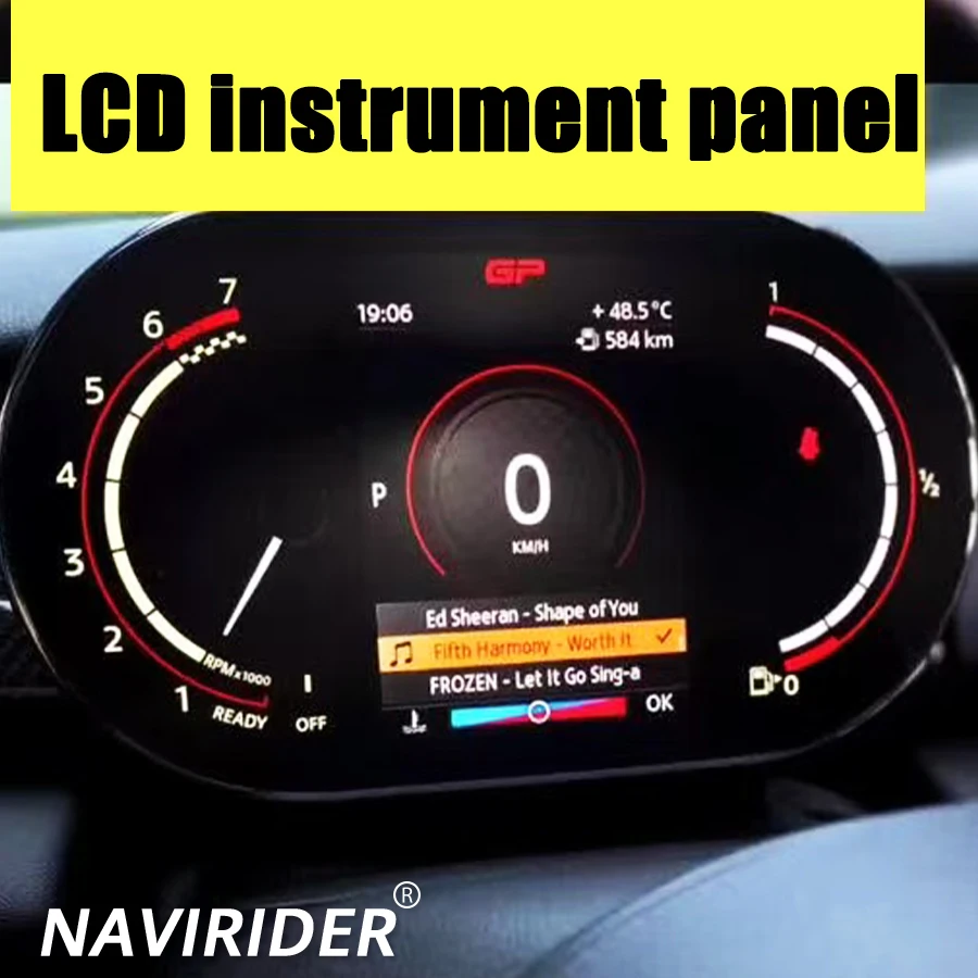 أداة LCD جديدة للسيارة لسيارات Bmw Mini R56 R60 2007-2018 أداة عداد السرعة ترقية لوحة أدوات شاشة كبيرة ذكية