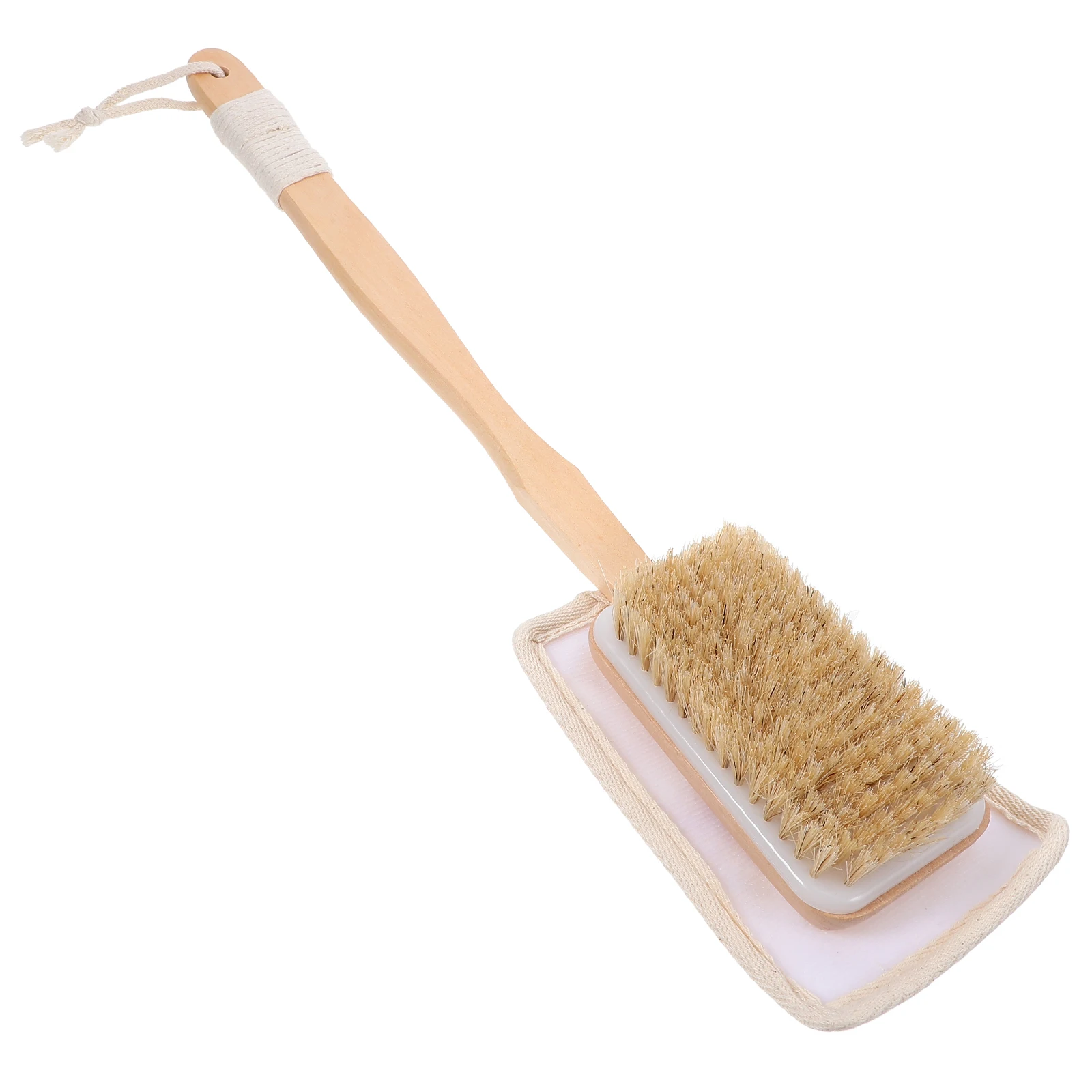 

Bath Natural Wood Handle Exfoliating Body Scrubber For Back Cleaning Loofah Shower Brush Bath Body Loofah Brush