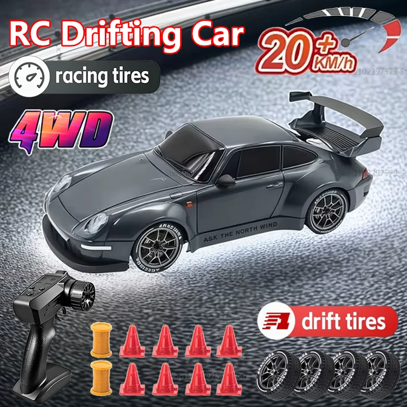 

Радиоуправляемый дрифт-автомобиль 2,4 ГГц, масштаб 1:24, 20 км/ч, 4WD, высокоскоростной автомобиль с дистанционным управлением, автомобиль со светодиодной подсветкой, дрейфующие шины, гоночная спортивная игрушка