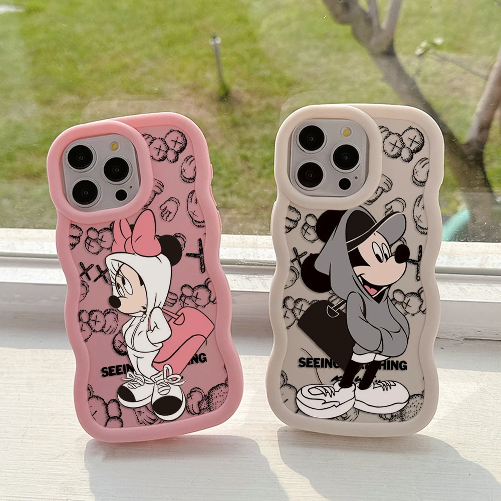 Disneys Mickeys Minnies Mouse Phone Case For Xiaomi Redmi Note 8 9S 10 10S 11 12 13 Pro Plus 4G 5G Candy Color Soft TPU Cover