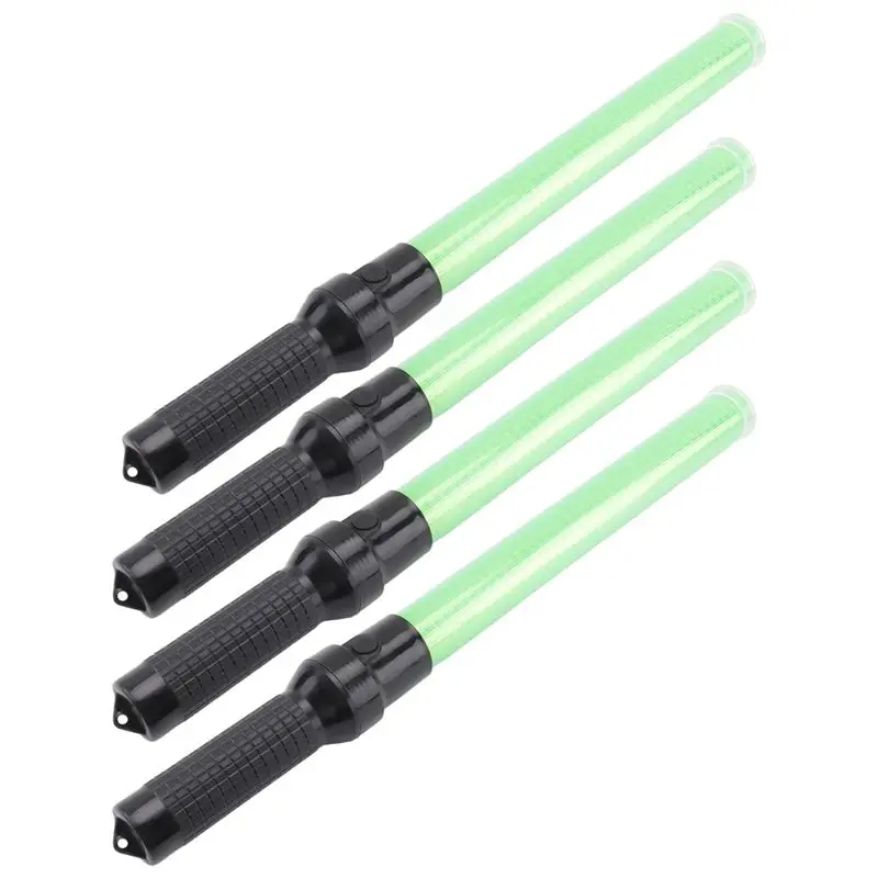 CHCH 4Pack Traffic Wand 54Cm Led Traffic Control Wand Safety Light Wand With 2Flashing Modes Air Marshaling Signal Wand