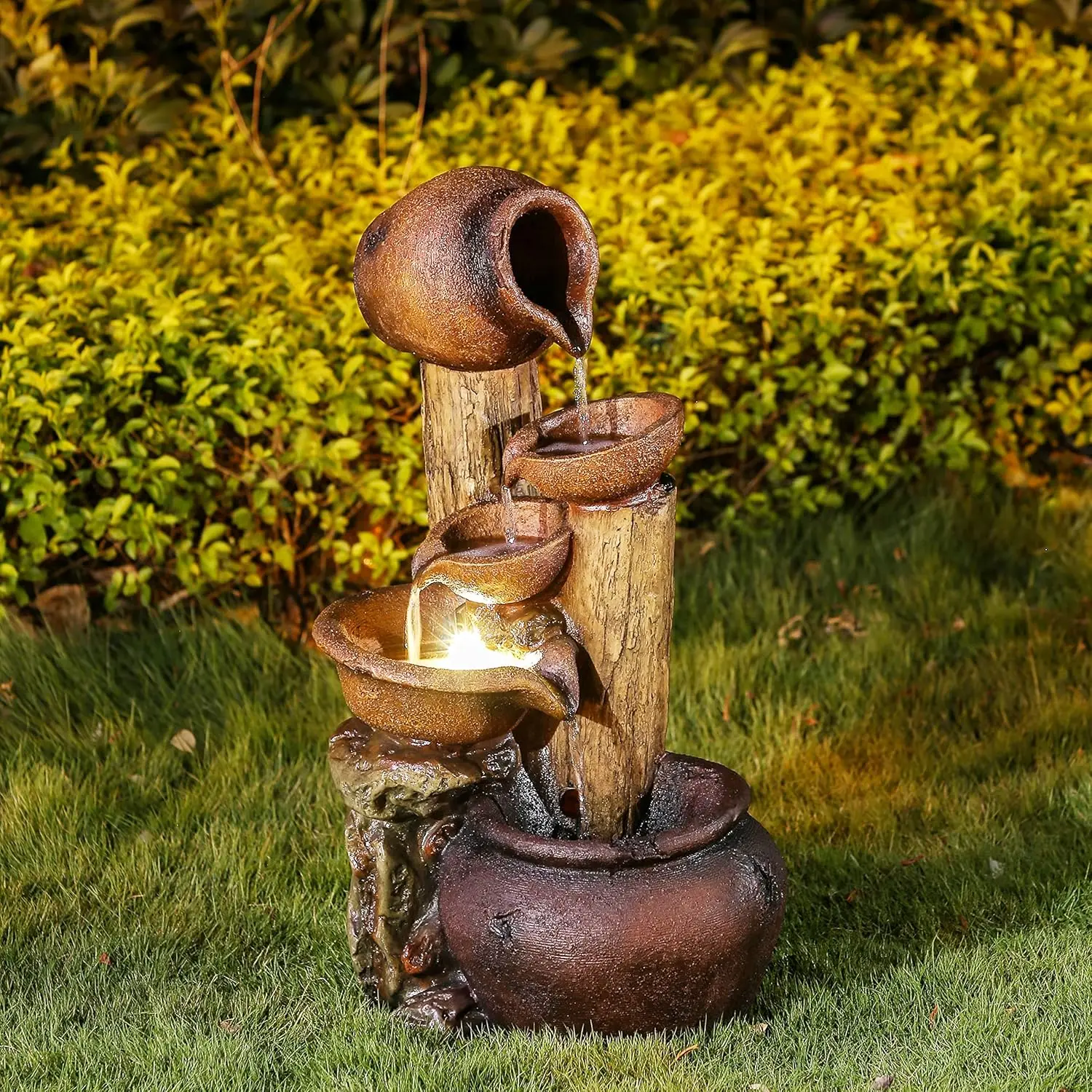 Tree Pot Outdoor-Indoor Fountain with Illumination