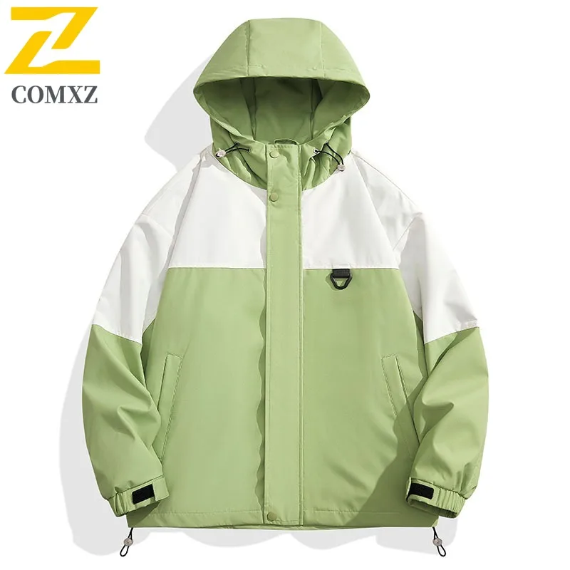 

COMXZ Мужские куртки Уличная ветрозащитная дизайнерская охотничья куртка для рыбалки Удобная приключенческая куртка 2025 Техническая одежда Кемпинг Байкерская куртка