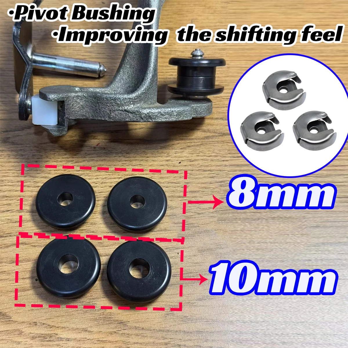 

8/10mm for VW Bora 1J Caddy CC Eos Upgrade Pivot Bushing Shift Cable Linkage Gear Manual Selector Washer Retaining Clip Parts