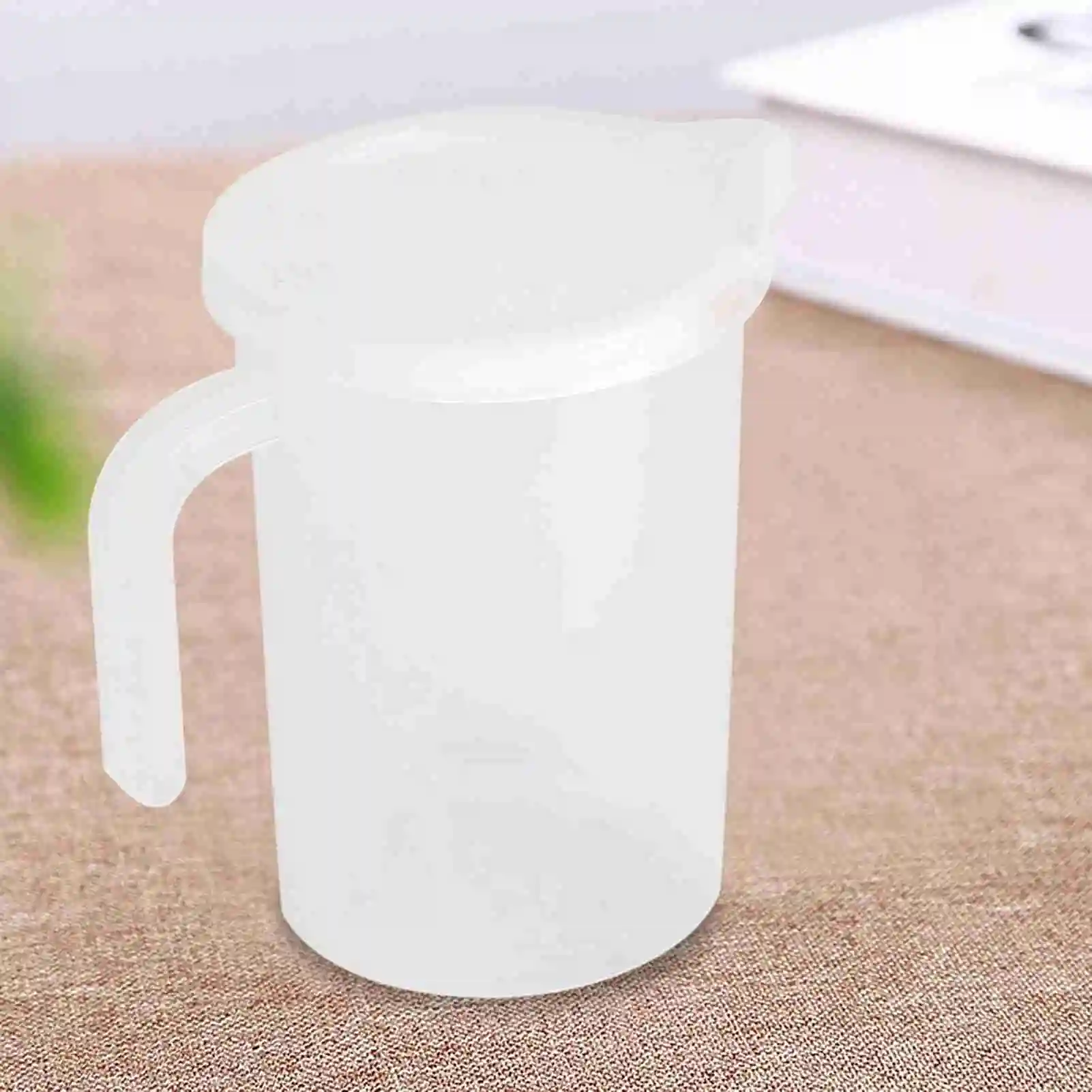 Copo de medição graduado de plástico 500ml/1000ml, copos de medição de plástico transparente com tampa, acessórios de cozinha e cozimento