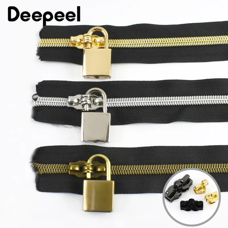 

4/10/20Pairs 5#8#10# Nylon Zipper Closure Double Hole Zippers Slider Pocket Anti Theft Zips Puller Repair Kits DIY Accessories